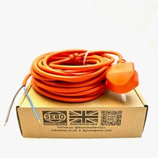 Orange Mains Power Cable with