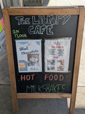 A Board Pavement Sign Used