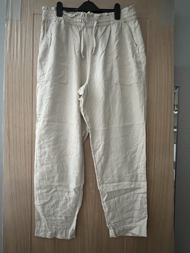 George beige linen trousers - beige,
