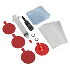 Sealey SCS901 Windscreen Repair Kit Cracks 300mm Long 25mm Chips Car Van Screen