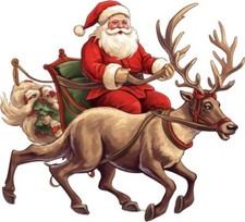 Christmas Santa Sleigh Wall