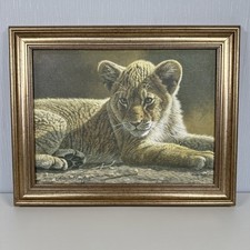 Stephen Gayford Lady In Waiting Print Special Edition Lion Cub Gold Frame COA