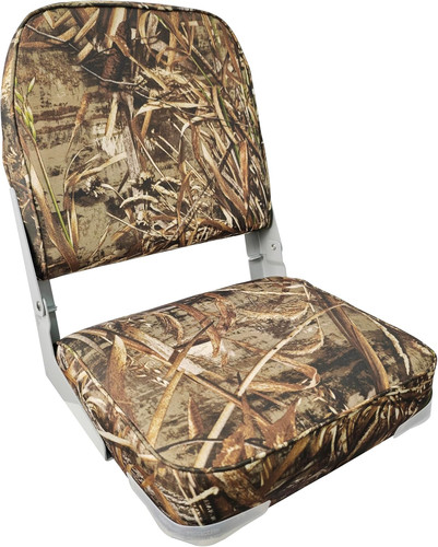 Folding boat seats - padded, camo