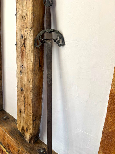 Decorative metal sword ornate - metal, sword,