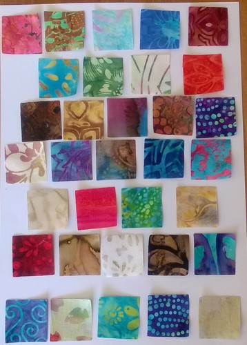 5cm batik squares - x,