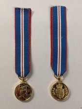 Queen Elizabeth II Golden Jubilee Miniature Medal With Ribbon - 2002
