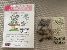 Little Claire ~  rubber stamp ~ Blossom Fairy ~ (Little Girl On Toadstool)