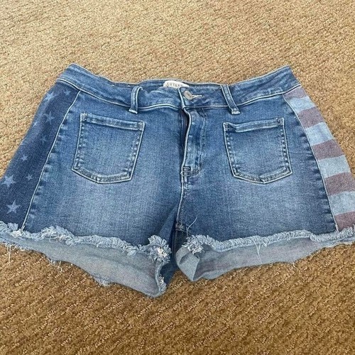 Shyanne american flag shorts - flag,