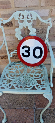 Genuine retired road sign - road,