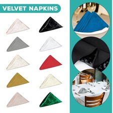 Velvet Napkins Dinner Cloth Table Napkin Serviettes for Christmas Wedding Party