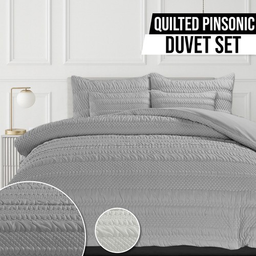 Microfibre quilted duvet cover - microfibre,