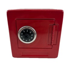 HSBC Mini Safe Money Box Red with Combination Lock Kids Piggy Bank Money Safe