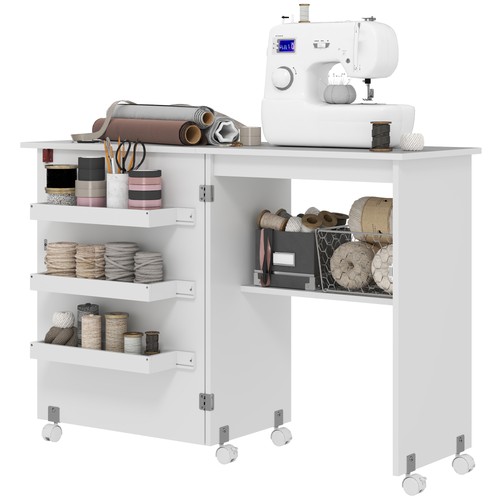 Homcom folding sewing table - homcom,