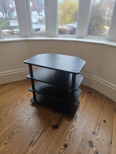 Compact 4-Tier Black AV Media