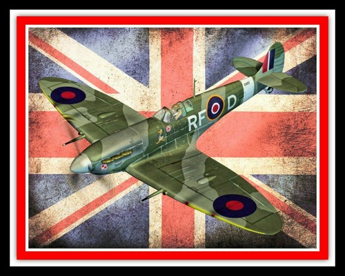 Spitfire aircraft union jack - spitfire,
