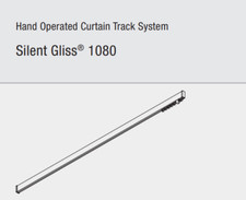Silent Gliss 1080 Hand Drawn Curtain Track, Various Widths Custom made to 400cm