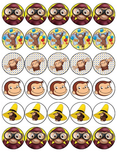 Curious george edible cupcake - george,