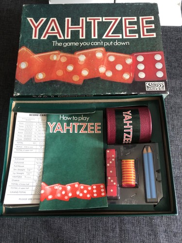 Vintage yahtzee green box - vintage,