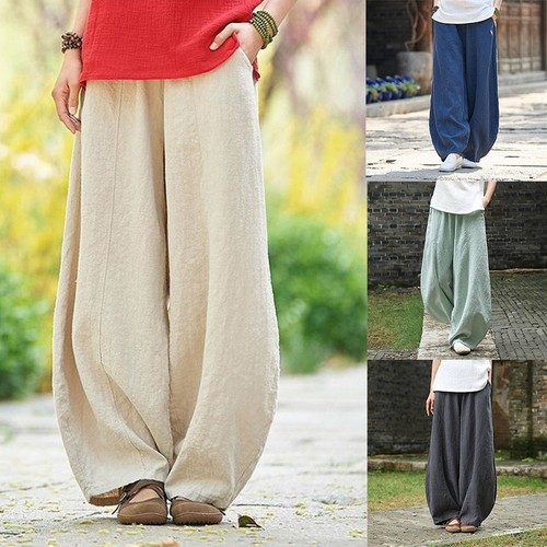 Pants trousers linen baggy - uk,