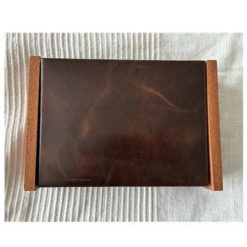 Brown wooden leather - brown,