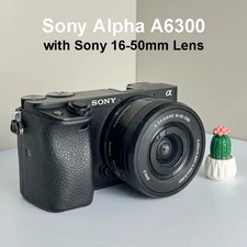 Sony Alpha A6300 24.2MP Mirrorless Digital Camera Built-in Flash w/ 16-50mm Lens