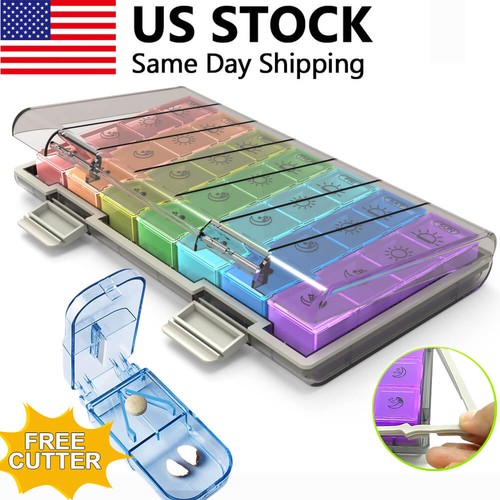 Large weekly pill organizer - large,