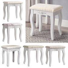 French Floral Dressing Table Stool Vanity Makeup Stool Bedroom Chair Piano Seat
