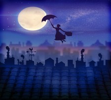 Mary Poppins Flying Umbrella