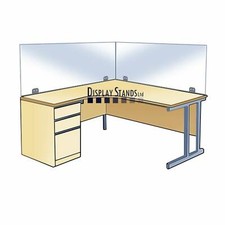 Acrylic Sneeze Guard Screen Divider Office Counter Desk - 6 Widths (DS87/C)