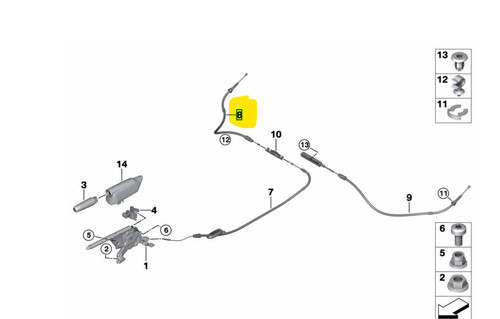 Mini handbrake bowden cable - mini,