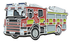 Fire engine pin badge - engine,