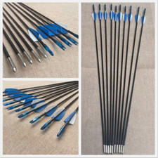 Archery Arrows 25 x 31" Inch Fibreglass For Recurve Longbow Compound Hunting Bow