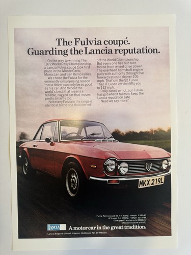 New lancia fulvia coupe - lancia,
