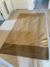 John Lewis Custom Made Luxury Gold Brown Faux Suede Eyelet Curtains L215xW265cm