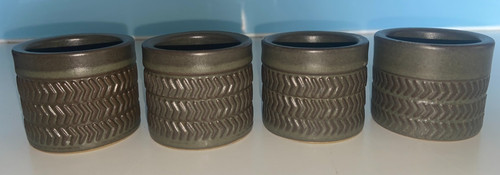 Vintage denby chevron - egg, cups
