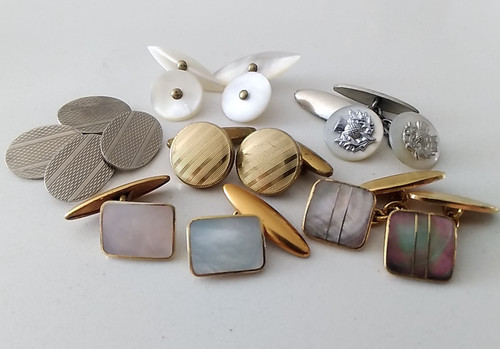 Vintage cufflinks pairs - vintage,