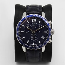 Men's Tissot Quickster Chronograph Blue Dial Pre-owned T095.417.16.047.00