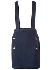 Dorothy Perkins Indigo Denim Occasion Nice Skirt With Braces  22  Blue