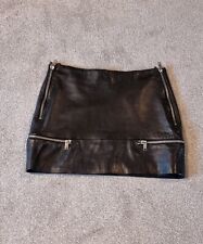 Zara Black Leather Mini Skirt