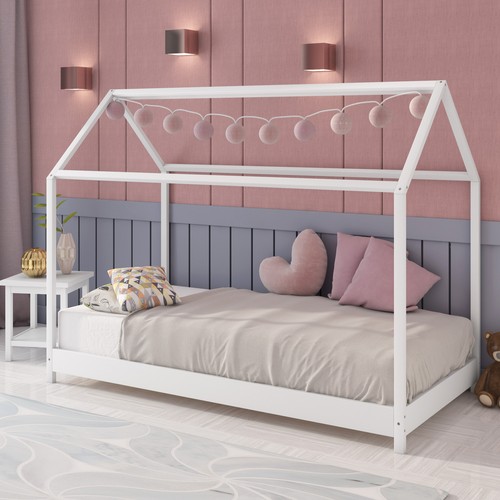 Wood bed frame solid - solid, pine