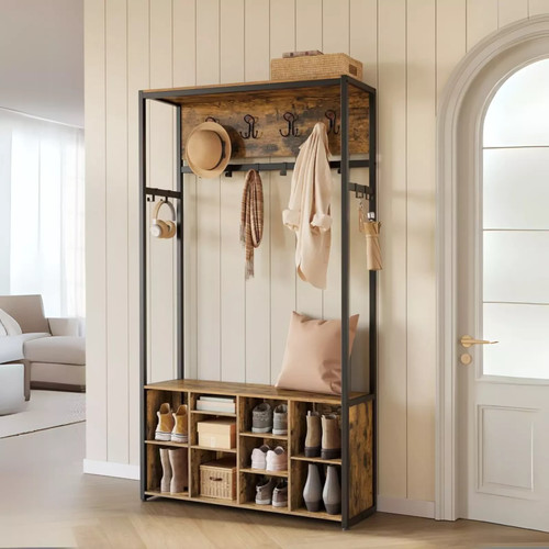 Large rustic coat rack with - rack,