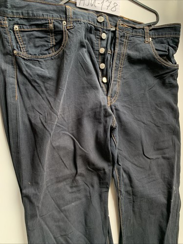 Men dark grey striped jeans - men's,