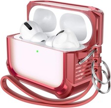 Dexnor Hard Case for Airpods 1st/2nd Gen - Unused - Clear Red