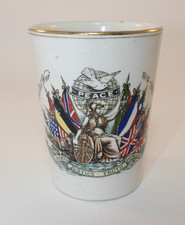 Antique World War One 4"  Beatty's Signal Peace Beaker Mug Cup 1914-1919 VGAC