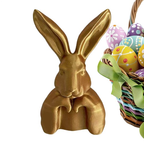 Gold easter bunny decor - easter,