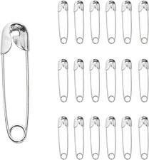 20x Quality Safety Pins Silver One Size 5cm Length Sewing Craft Kilt Nappy