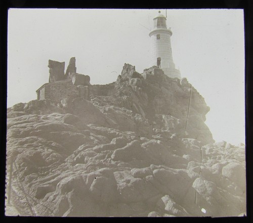 Glass magic lantern slide - glass, la