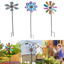 Metal Garden Windmill Rainbow