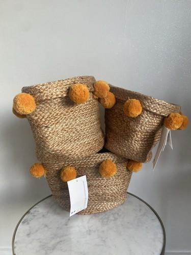 Home pom woven jute - pom,