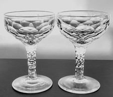 TWO ANTIQUE CHAMPAGNE GLASSES